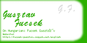 gusztav fucsek business card